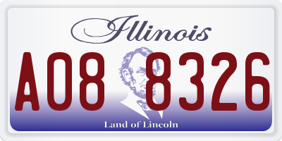 IL license plate A088326