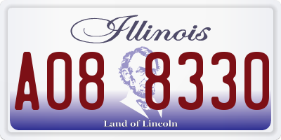 IL license plate A088330