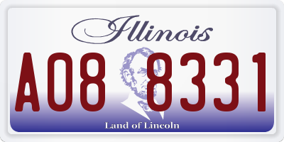 IL license plate A088331