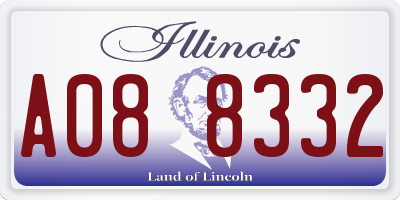 IL license plate A088332