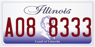 IL license plate A088333