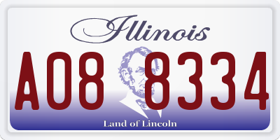 IL license plate A088334