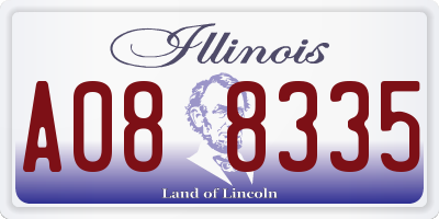 IL license plate A088335