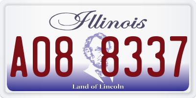 IL license plate A088337