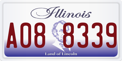 IL license plate A088339