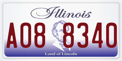IL license plate A088340
