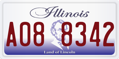 IL license plate A088342