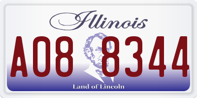 IL license plate A088344