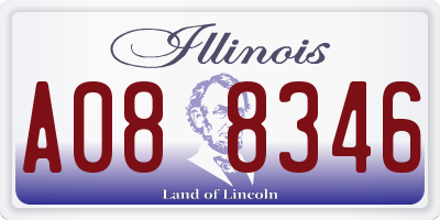 IL license plate A088346
