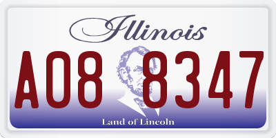 IL license plate A088347