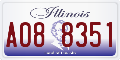 IL license plate A088351