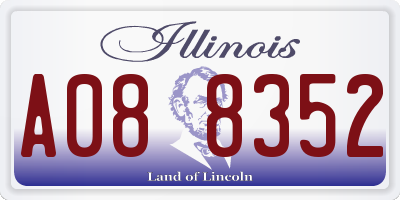 IL license plate A088352