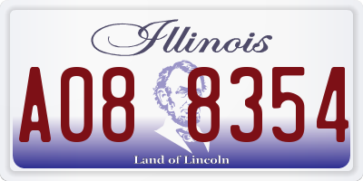 IL license plate A088354