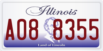 IL license plate A088355