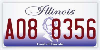 IL license plate A088356