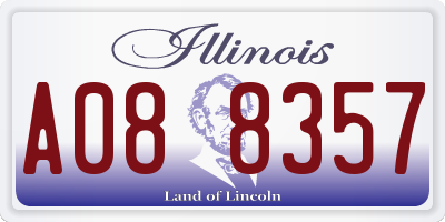 IL license plate A088357