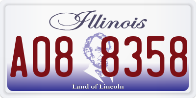 IL license plate A088358