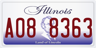 IL license plate A088363