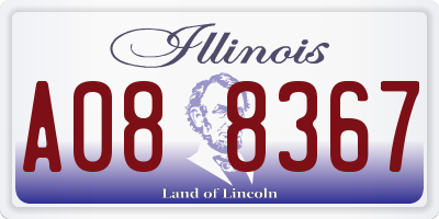 IL license plate A088367