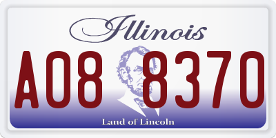 IL license plate A088370