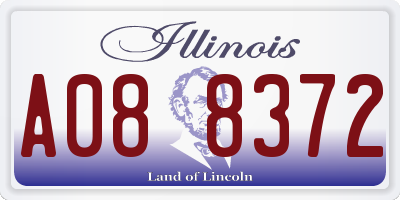 IL license plate A088372