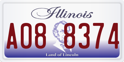IL license plate A088374