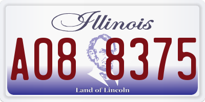 IL license plate A088375
