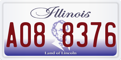 IL license plate A088376
