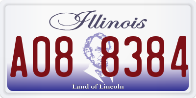 IL license plate A088384