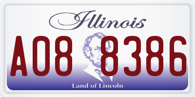 IL license plate A088386