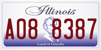 IL license plate A088387