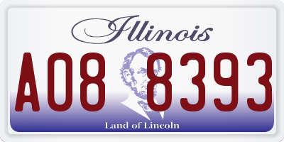 IL license plate A088393