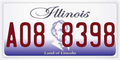 IL license plate A088398