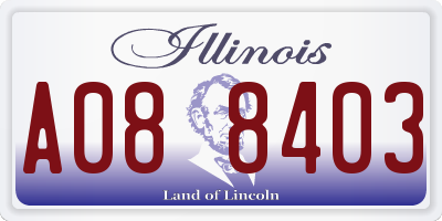 IL license plate A088403