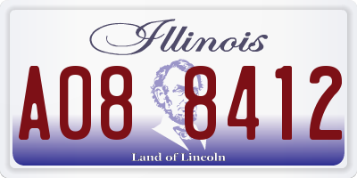 IL license plate A088412