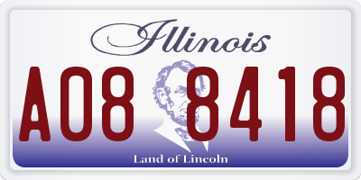 IL license plate A088418
