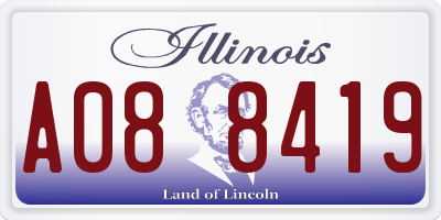 IL license plate A088419