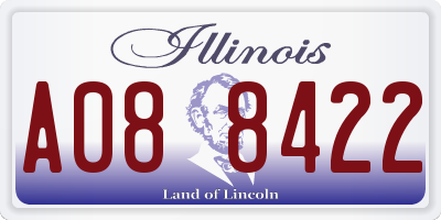 IL license plate A088422