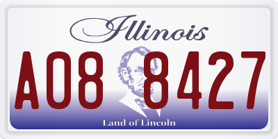 IL license plate A088427