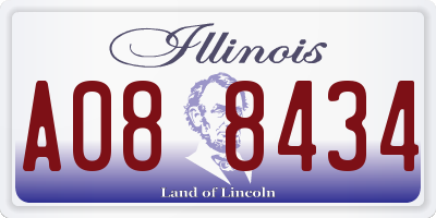 IL license plate A088434