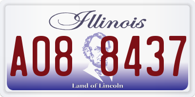 IL license plate A088437