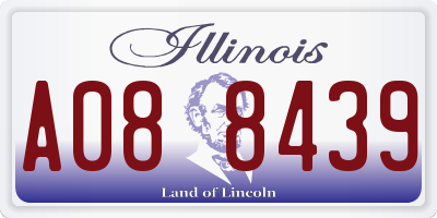 IL license plate A088439