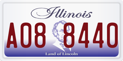 IL license plate A088440
