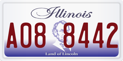 IL license plate A088442