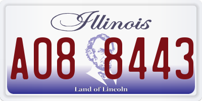 IL license plate A088443