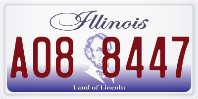 IL license plate A088447