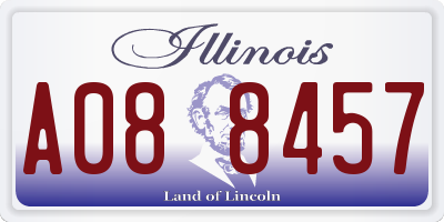 IL license plate A088457