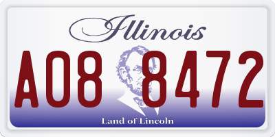 IL license plate A088472