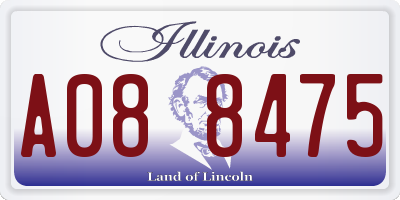 IL license plate A088475