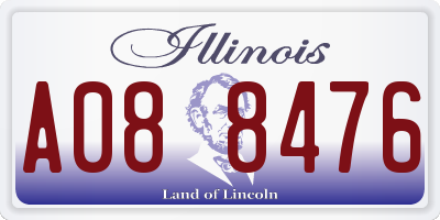 IL license plate A088476